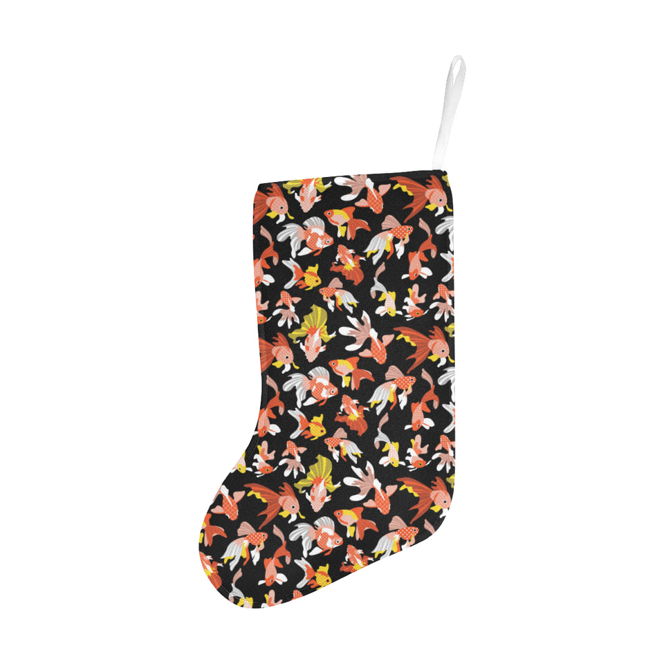 Goldfish Pattern Print Design 03 Christmas Stocking