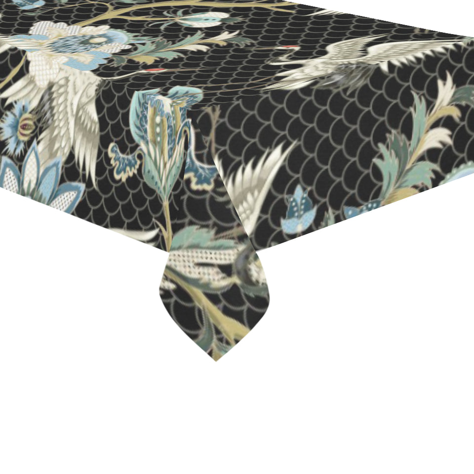 Japanese crane ornament elements Tablecloth