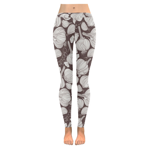Garlic bulb dark background Women's Legging Fulfilled In US