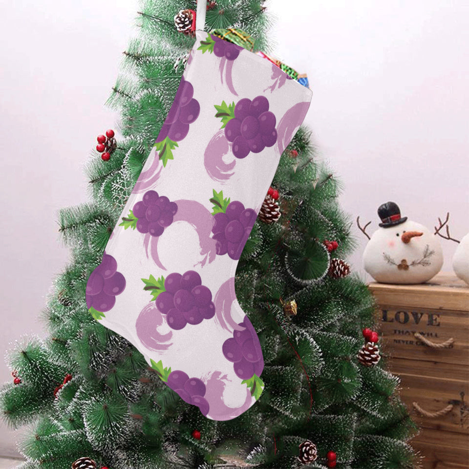 Cute Grape pattern Christmas Stocking