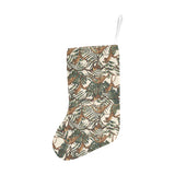 Monkey tropical leaves background Christmas Stocking
