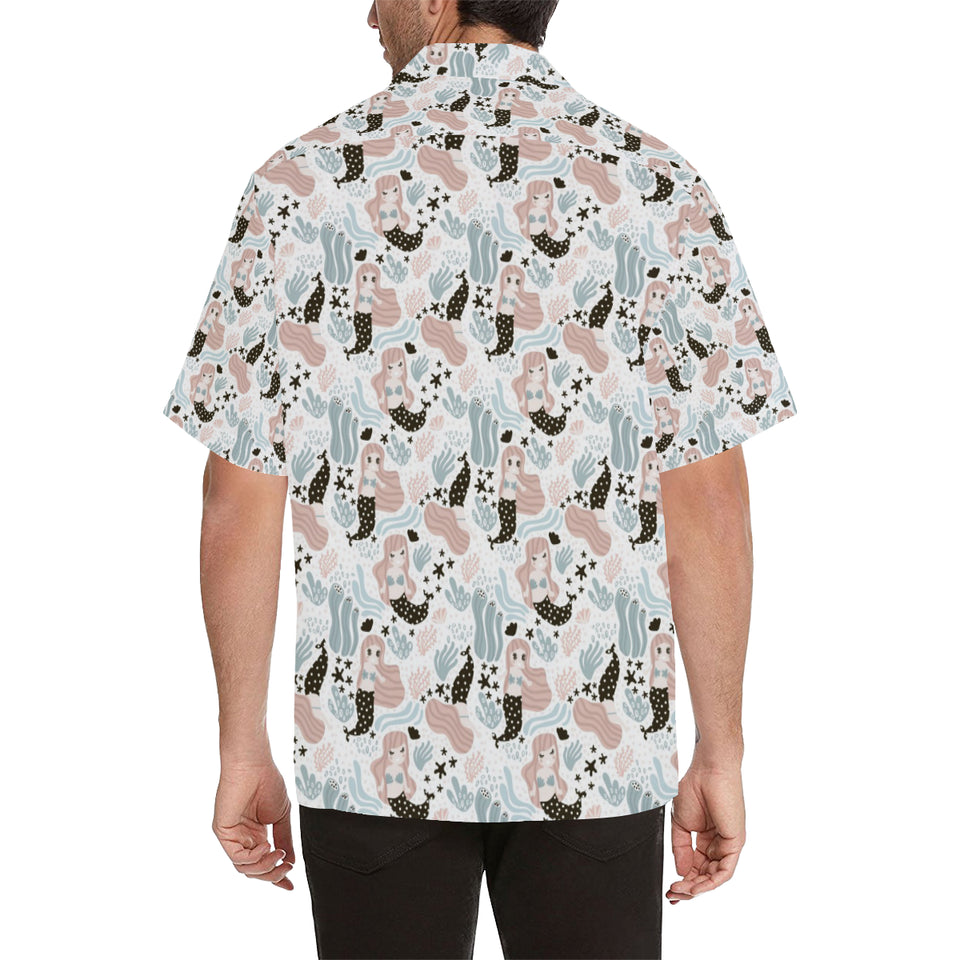 cute mermaid pattern Men's All Over Print Hawaiian Shirt