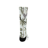 Monkey sloth lemur palm trees pattern Crew Socks