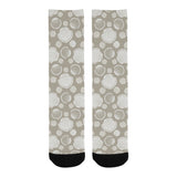 Scallop shell pattern Crew Socks