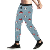 Cute penguin christmas snow pattern Unisex Casual Sweatpants