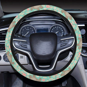 Hippopotamus Pattern Print Design 02 Car Steering Wheel Cover