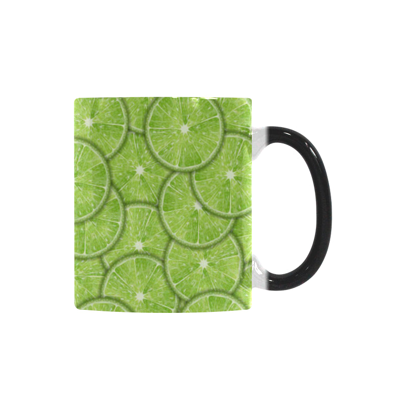 Slices of Lime pattern Morphing Mug Heat Changing Mug