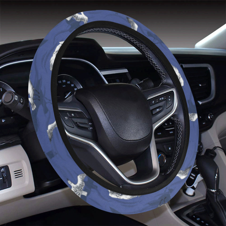 Seagull Pattern Print Design 03 Car Steering Wheel Cover