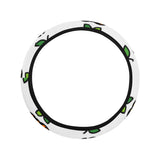 colorful apples leave zebra stripe Car Steering Wheel Cover
