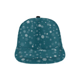 Snowflake pattern dark background All Over Print Snapback Cap