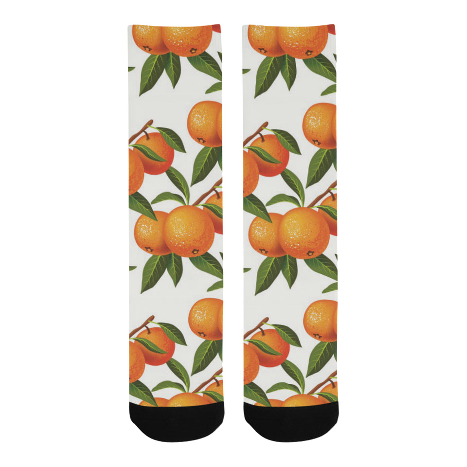 Oranges pattern background Crew Socks