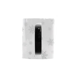 Snowflake pattern white background Morphing Mug Heat Changing Mug