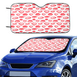 Lips Pattern Print Design 05 Car Sun Shade