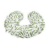 Hand drawn sketch style green Chili peppers patter U-Shaped Travel Neck Pillow