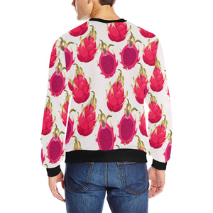 dragon fruits design pattern Men's Crew Neck Sweatshirt