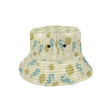 Seahorse shell starfish pattern background Unisex Bucket Hat