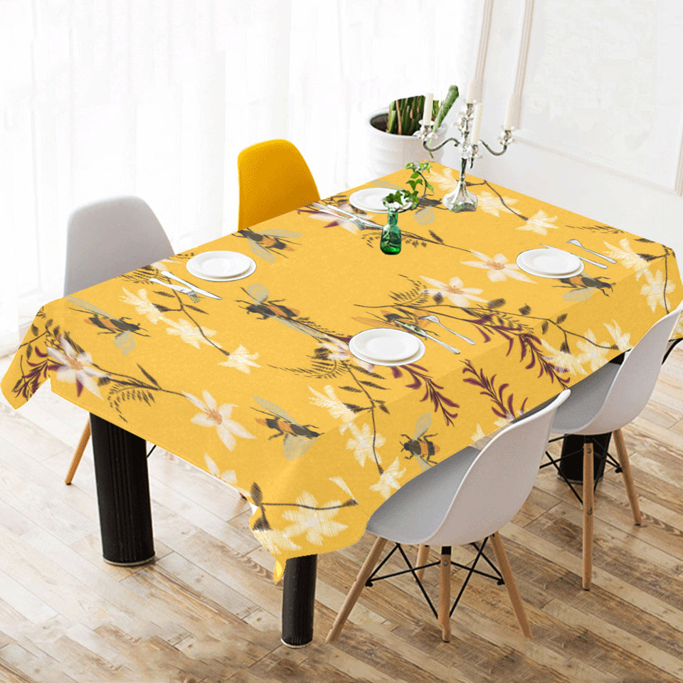 Bee flower pattern Tablecloth