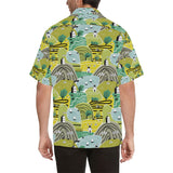 Hand drawn windmill pattern Men's All Over Print Hawaiian Shirt