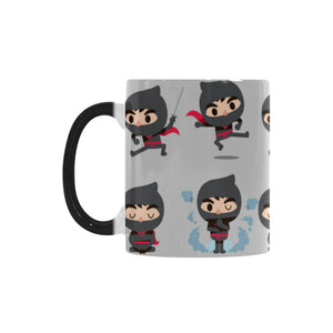 Cute ninja pattern Morphing Mug Heat Changing Mug