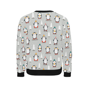 Cute Penguin christmas pattern Men's Crew Neck Sweatshirt