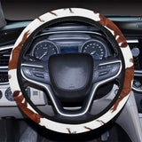 Horses running pattern background Car Steering Wheel Cover