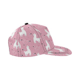 Llama Alpaca pink background All Over Print Snapback Cap