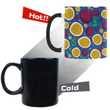 Passion fruit blue background Morphing Mug Heat Changing Mug