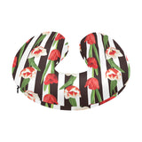 red and white tulips pattern U-Shaped Travel Neck Pillow