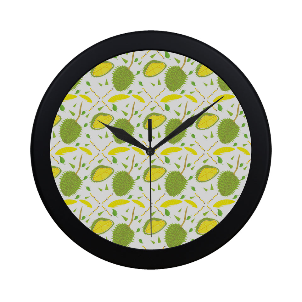 Durian pattern background Elegant Black Wall Clock