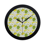 Durian pattern background Elegant Black Wall Clock