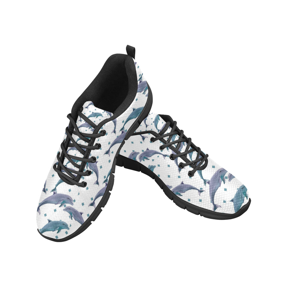 Dolphins pattern dotted background Men's Sneaker Shoes