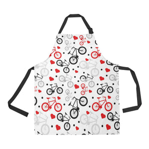 Bicycle Pattern Print Design 04 All Over Print Adjustable Apron