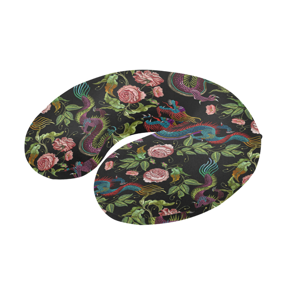 Dragons flower pattern U-Shaped Travel Neck Pillow