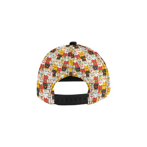 Colorful Maneki neko cat pattern All Over Print Snapback Cap