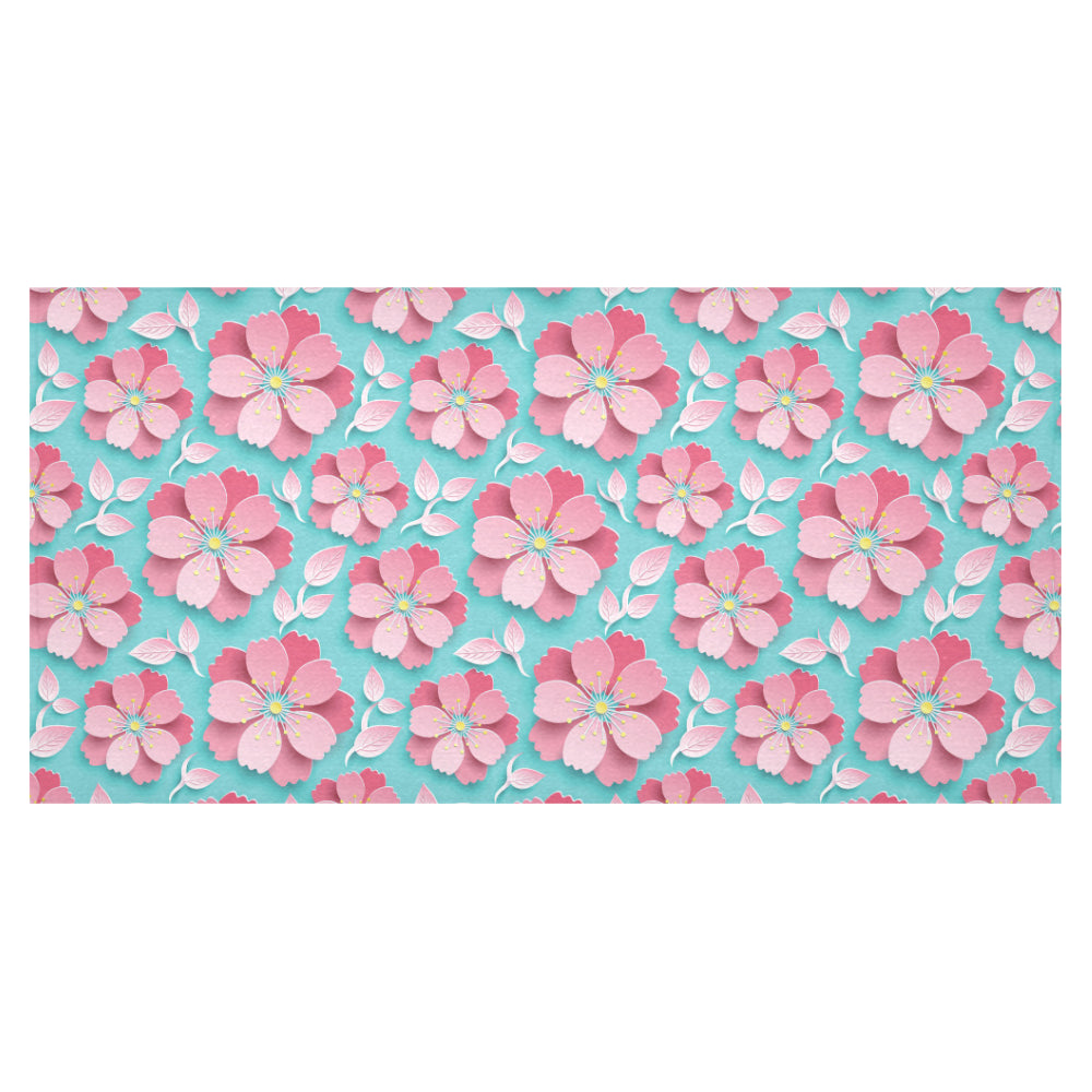 3D sakura cherry blossom pattern Tablecloth