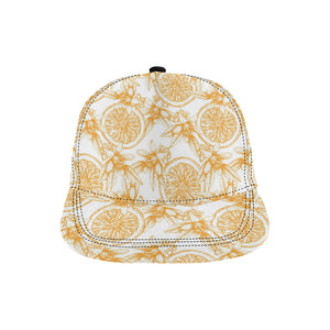 hand drawn orange fruit pattern All Over Print Snapback Cap