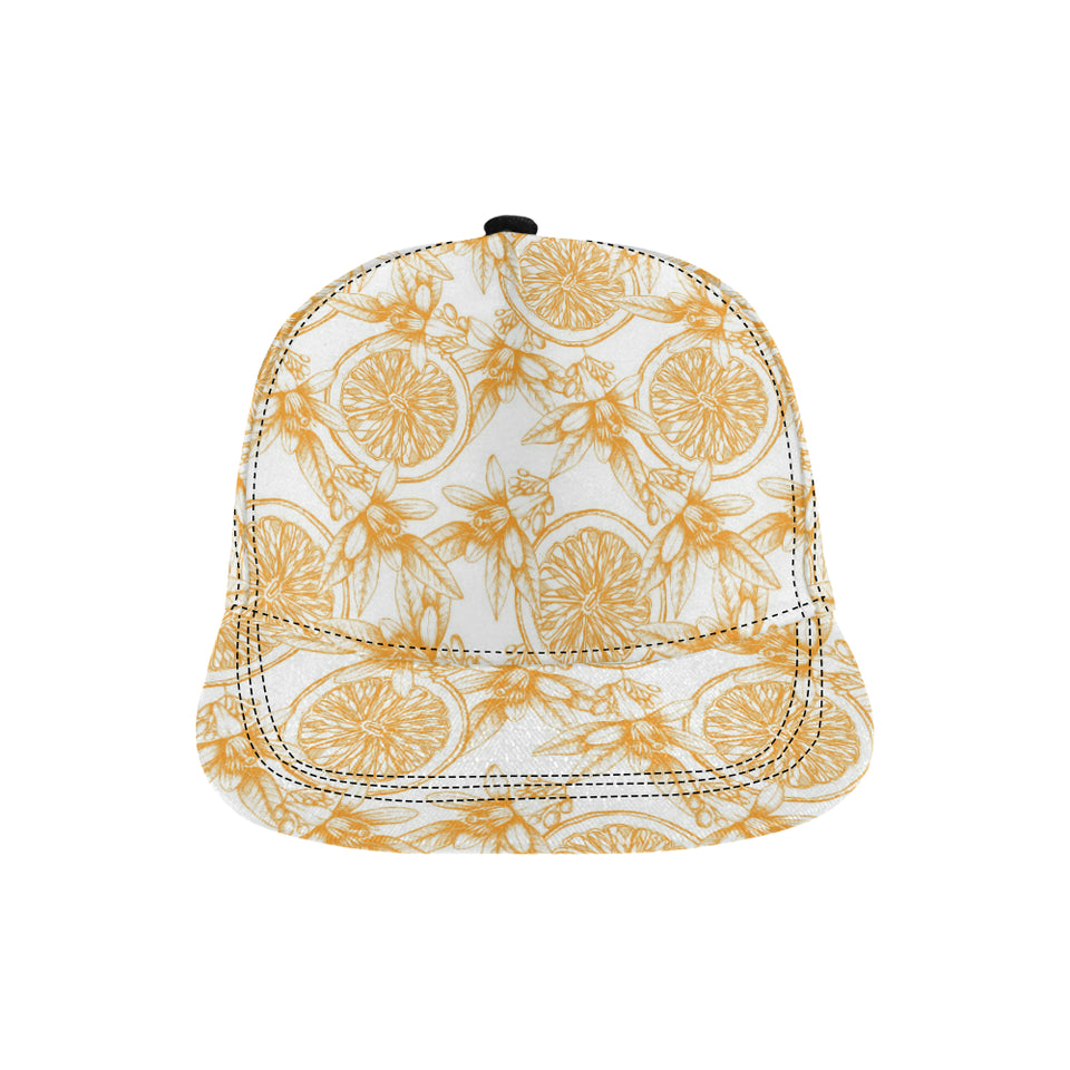 hand drawn orange fruit pattern All Over Print Snapback Cap