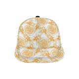 hand drawn orange fruit pattern All Over Print Snapback Cap