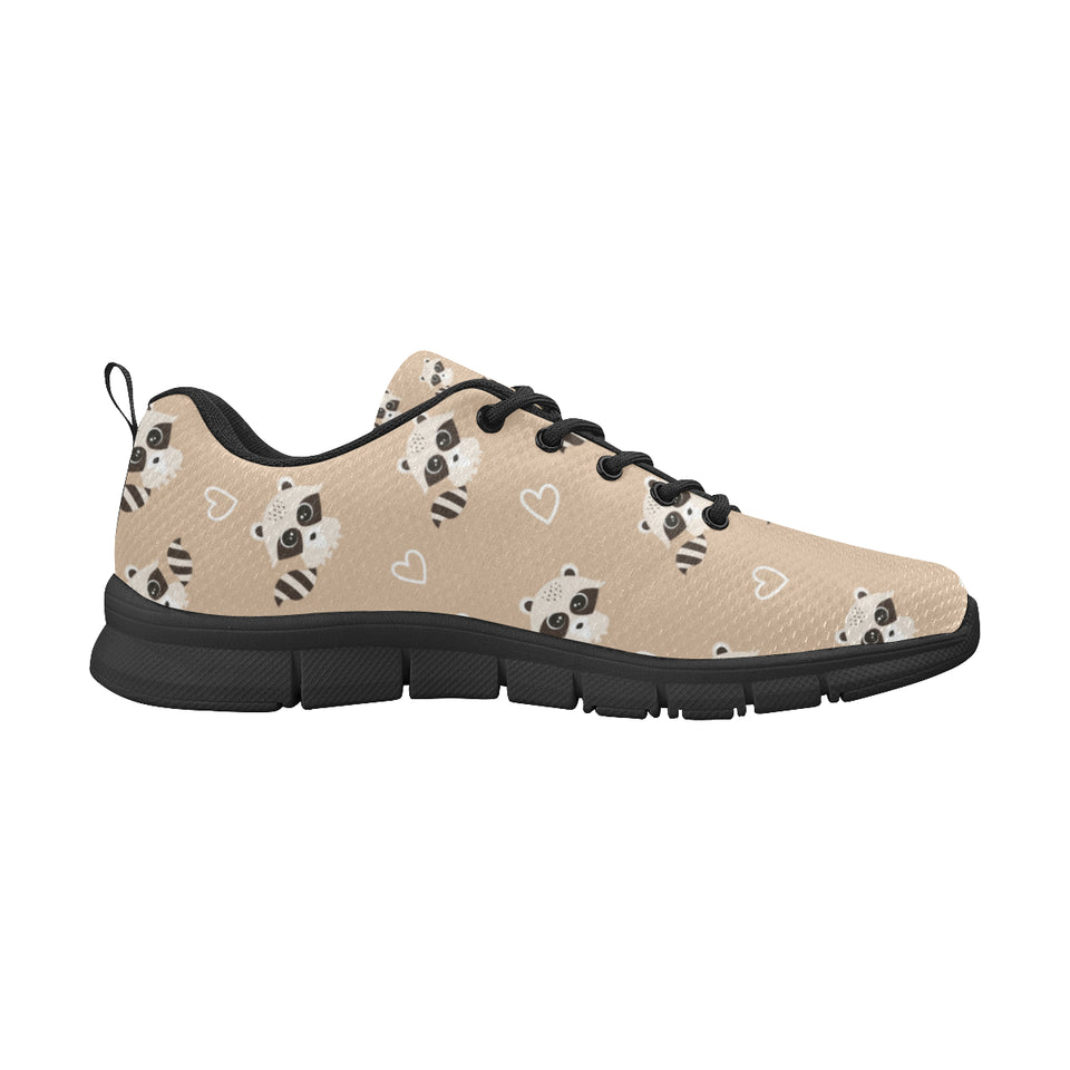 Cute raccoon heart pattern Women's Sneaker Shoes