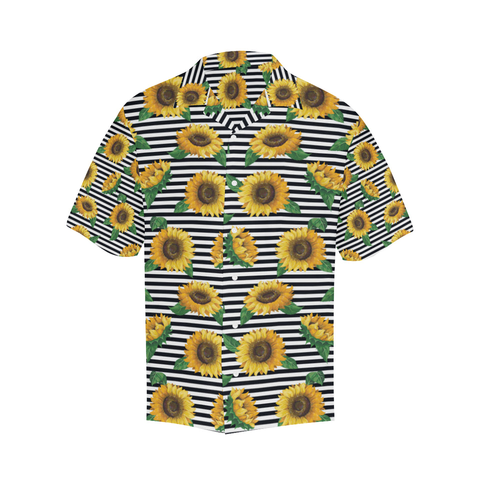 sunflowers ribbon background Men's All Over Print Hawaiian Shirt