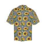 sunflowers ribbon background Men's All Over Print Hawaiian Shirt
