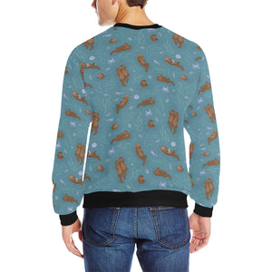 Sea otters pattern Men's Crew Neck Sweatshirt