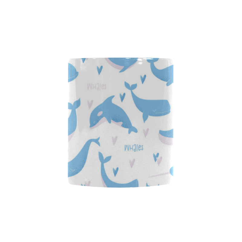 Blue whale pattern Morphing Mug Heat Changing Mug