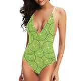Slices of Lime pattern Women's One-Piece Swimsuit