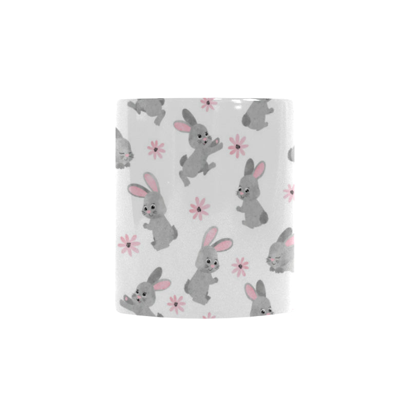 Watercolor cute rabbit pattern Morphing Mug Heat Changing Mug