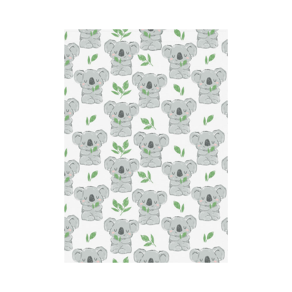 Hand drawn Koala leaves pattern House Flag Garden Flag