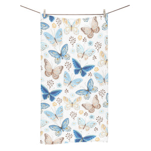 blue butterfly pattern Bath Towel