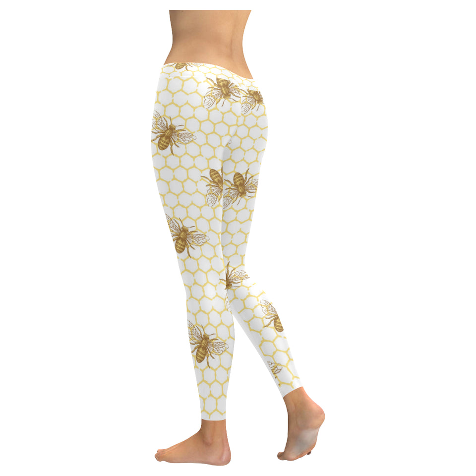 Bee honeycomb seamless design pattern Women's Legging Fulfilled In US
