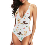 Cute Chihuahua puppie pattern Women's One-Piece Swimsuit