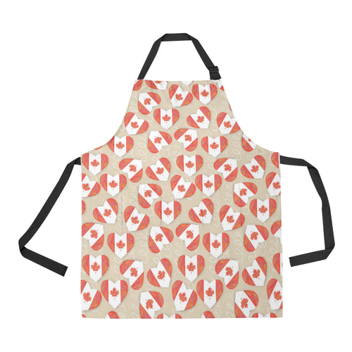 Canada Pattern Print Design 01 All Over Print Adjustable Apron